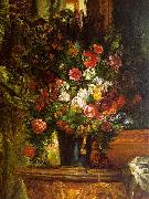 Eugene Delacroix Bouquet of Flowers on a Console_3 oil painting reproduction